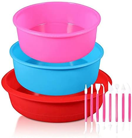 3Pcs Silicone Round Pan Cake Bakeware San Antonio Mall Tr Baking Mould Muffin San Diego Mall