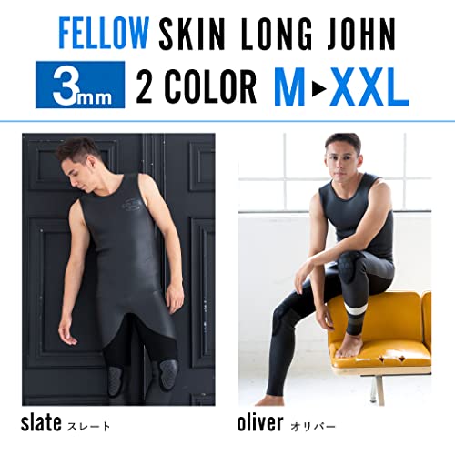 FELLOW ウェットスーツ メンズ ロングジョン 3mm 男性用 ス