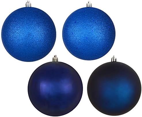 Vickerman 3" Midnight Blue 4-Finish Ball Ornament Assortment, 16 per Box image 3