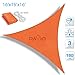 Patio Paradise 16' x 16' x 16' Sun Shade Sail Triangle Canopy Shade Cloth Fabric Sunlight Block Patio Pergola Cover HDPE Deck Awning for Outdoor Backyard Roof Shading, Orange