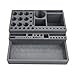 Fly Tying Tool Organizer Desktop Storage Rack Holder for Fly Tying Supplies Equipment Materials PETG Multi-Hole Bench Stand Gray 18x18x5.2cm 290g