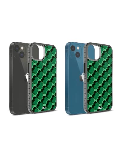 Image of DailyObjects Case for iPhone 14 Compatible with Mag-Safe Wireless Charging, Stride 2.0 Green Clover Slim Shockproof Back Cover with Inner Magnetic Ring