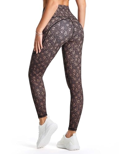 Image of THE GYM PEOPLE Thick High Waist Yoga Pants with Pockets, Tummy Control Workout Running Yoga Leggings for Women