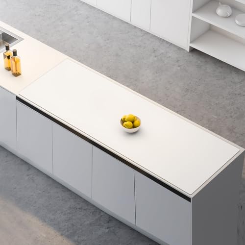 Large Silicone Mats, 78.7”x15.7”(200cmx40cm) Extra Large Silicone Heat Resistant Mats, Countertop Protector, Nonstick Waterproof Mat for Kitchen, Shipped Rolled Up Kitchen Counter Mat, Semitransparent