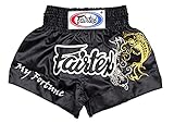Fairtex Muay Thai Boxing Shorts Traditional Styles (Fortune Black, XX-Large)