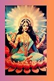 Lakshmi Hindu Goddess Lined Softcover 6'' x 9'' Notebook / Journal 120 pages