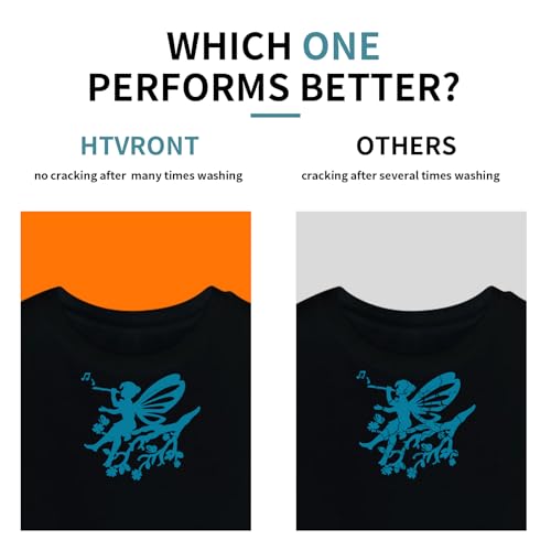 Image of HTVRONT Teal Heat Transfer Vinyl - 24 Pack 12 inchx12 inch Iron on Vinyl Sheets | Teal Iron on Vinyl Sheets for T-Shirt (1 PTFE Sheet Included), Teal PU HTV Vinyl Easy to Cut & Weed for Heat Vinyl Design