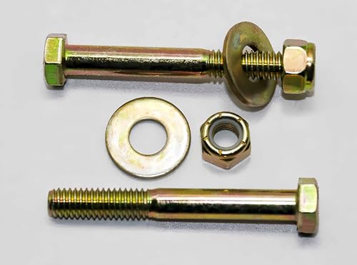Image of 5 /16 inch x 2-1 /2 inch Hex Head Bolt by Color Galvanization with Nylon Lock nut and Large Size Washer Assortment Kit,Alloy Steel,Grade 5.(8pcs Pack),by Metalsuberg