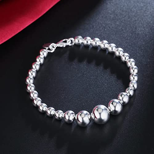 Pulseras de cadena de cuentas grandes y pequeñas para mujeres e invitadas