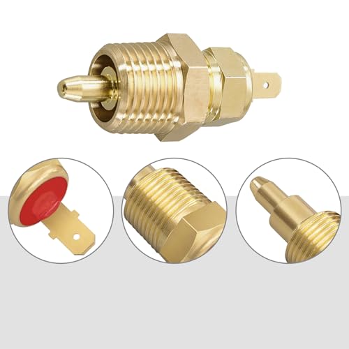 Stzjaye 24XZ1164 3/8 Inch Npt Fan Thermostat Fan Switch, 200'F On - 185'F Off, Automotive Engine Electric Radiator Cooling Temperature Switches thumb #2