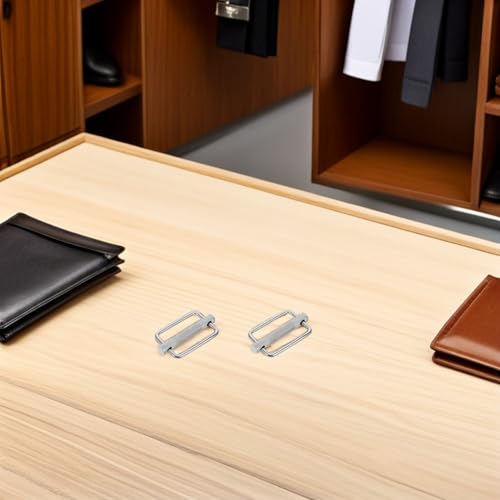Hebilla de cinturón rectangular HANABASS de acero inoxidable con cierre antideslizante de 2 piezas 7