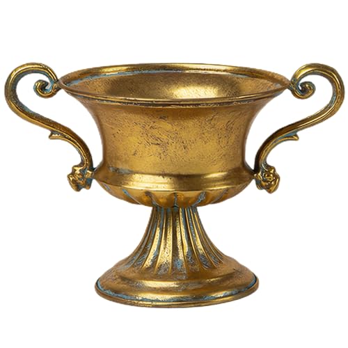 Vase en métal de 6 pouces avec poignée pot fleur décoratif convivial