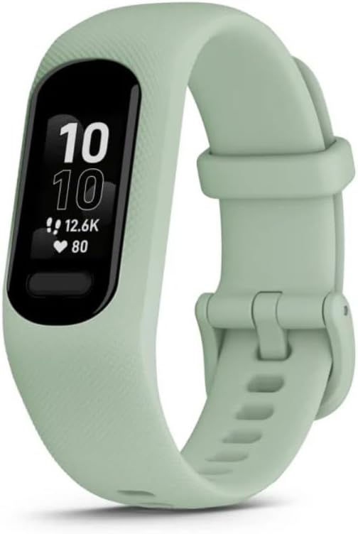 Miniatura 2 de Garmin vívosmart 5, rastreador de fitness, batería de larga duración, diseño simple, paquete de menta fresca con paño de limpieza de microfibra