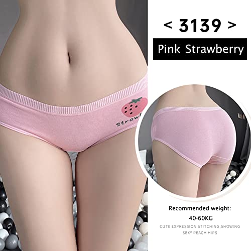 SINMIUANIME Women's Panties Breathable Cotton Brief Cosplay Anime Print Underwear Cute 5-Pack (3139)3