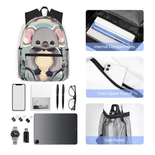 Sac à dos koala avec poches multiples pour l'université
