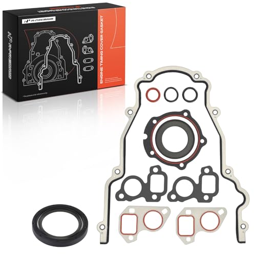 A-Premium Engine Timing Cover Gasket Set Compatible with Chevrolet Silverado 1500 2500 3500 HD Classic Impala & GMC Sierra & Buick & Cadillac & Avanti & Hummer & Isuzu & Pontiac & Saab & Workhorse