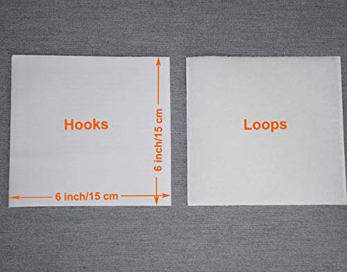 Aobrill Non Slip Cushion Pad, Hook Loop Tape For Reduce Couch Cushions Sliding (6 X 6 Inch)- (4Pcs, White) #TOP2