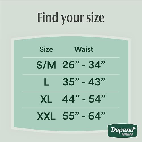 Image of Depend Fresh Protection Adult Diapers, Incontinence Underwear for Men, Disposable, Maximum, Extra-Extra-Large, Grey, 44 Count (2 Packs of 22), Packaging May Vary