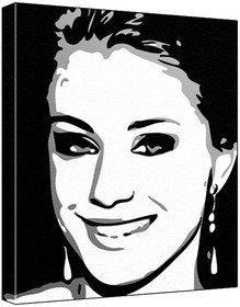 Jennifer Holland (100% Original Painting. Not A Print ) Acrylic Paint On Deep Framed Canvas (60 x 50 x 1.8 cm) 3-Colour Black/Grey/White-image-12
