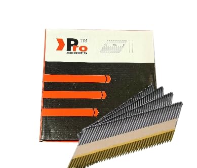 Lot mixte de clous galvanisés 90 mm + 75 mm + 65 mm + 50 mm, tête en D, 2080 clous, pour Dewalt 18 V sans fil DCN692