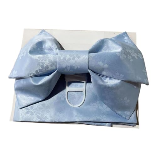 Vaveren Women\'s Japanese Kimono Obi Belt, Kimono Bow Waistband for Dress, Blue