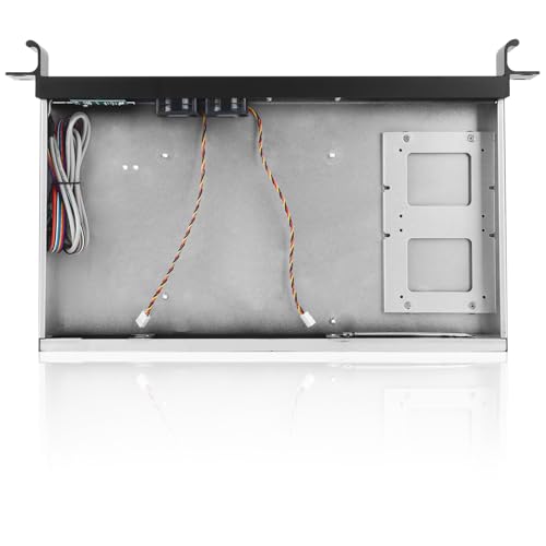 1.Rackchoice 1U Compact Server/Desktop Mini-ITX Chassis - 9.84" Depth,Supports Mini-ITX Motherboard, Business IT Use, Black
