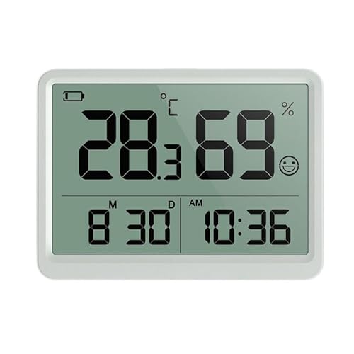 ABS Large-screen Indoor Home Bedroom Electronic Clock Smiling Face Temperature Humidity Meter