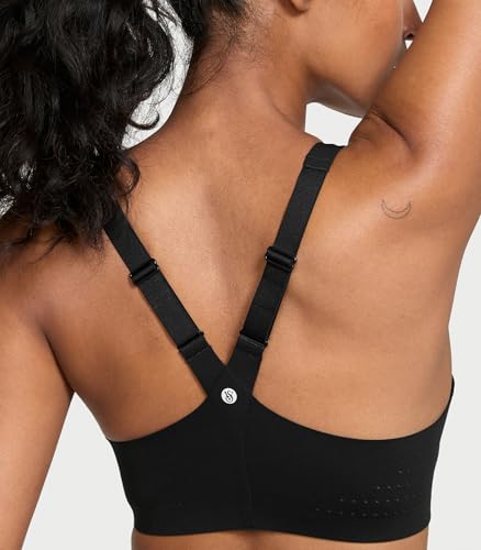 Victoria's Secret Women's VSX Featherweight Max Front Close Sports Bra, High Impact, Black, 36DD - image 2