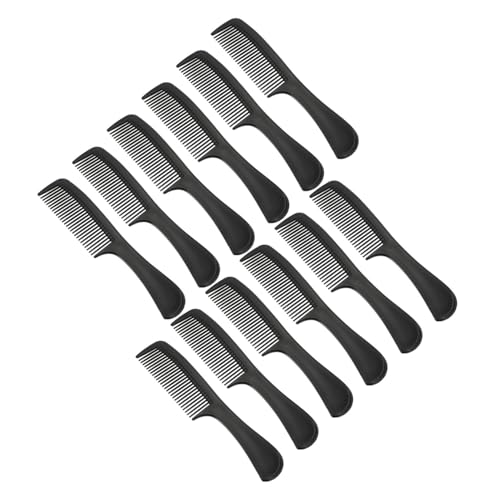 Peignes de coiffure plastique noir pour éliminer les nœuds sans effort, lot de 12 de TOPBATHY
