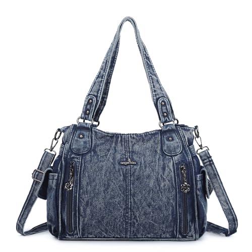 Image of Angel Kiss Handbags for Womens Top-Handle Hobo Purse Roomy Casual Shoulder Bags PU Tote Satchel Purse for Women