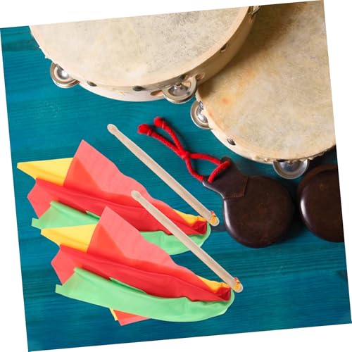 TOYANDONA baquetas de madera resistentes con cintas, versátiles para niños, niñas y adultos en gimnasia y danza miniatura 5