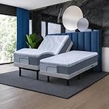 Premium Split King Adjustable Bed with 14 Inch Copper Gel Memory Foam Mattress, Massage, Zero Gravity, Anti-Snore, Programmable Memory Positions, USB, Underbed Lighting, Zero Clearance