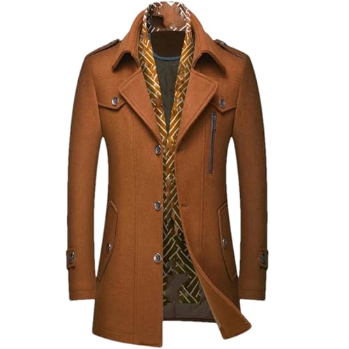 Trench d'hiver en laine pour homme contre le froid glacial veste chaude affaires XL