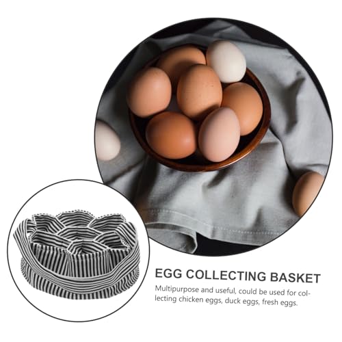 Cesta recolectora de huevos con bolsas de tela y compartimentos para gallinero 4