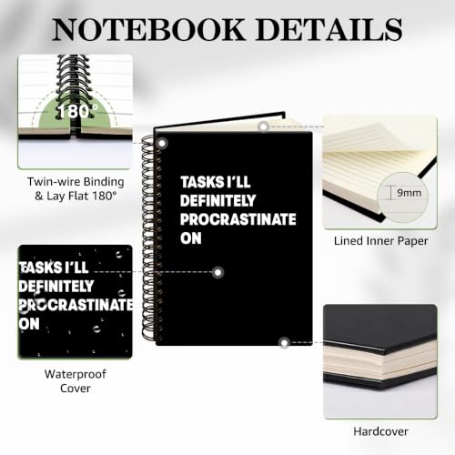 Journal de procrastination ERHACHAIJIA 160 pages pour déculpabiliser au bureau