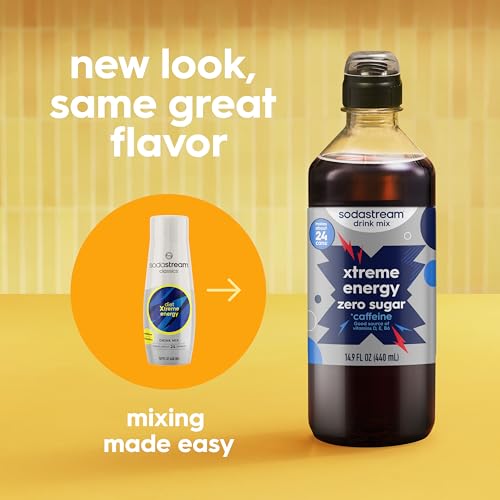 Image of Sodastream Classic Zero Xtreme Energy New Pour Bottle, 14.9 FL Oz Pack of 4