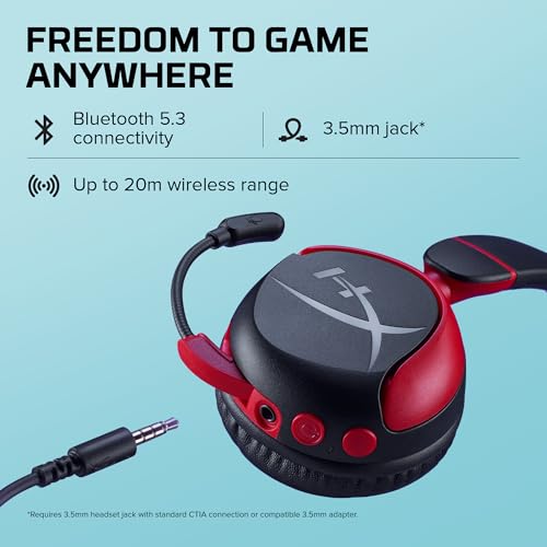 Image of HyperX Cloud Mini - Wireless Headset Compatible with PC, Chromebook, Nintendo Switch,PlayStation Controllers,Xbox Controllers,Phones,Laptops,Tablets,Tuck-Away Boom Mic,3.5mm Jack,Black