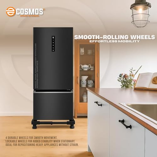 E-COSMOS Universal Washing Machine Trolley on Wheels Charcoal Black - Image 7