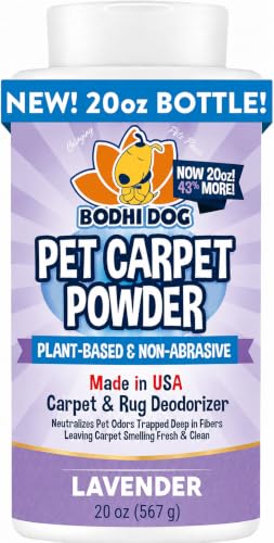 Bodhi Dog Natural Carpet Deodorizer Powder - Dry Pet Smell Eliminator & Urine Odor Remover - Loosens Fur & Dirt - Plant-Based Room Freshener for Vacuuming Home - Lavender (Pack of 1)