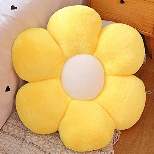 Image of AVSHUB Sunflower Pattern 6 Kali Cute Preppy Decorative Throw Pillow|Floor Cushion with Fibre Filling for Aesthetic Decoration (Yellow, 35CM)