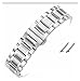 Produktbild ZXF Uhrenarmbänder, Edelstahlgurt 14 16 18 20 22 24 26mm Metallarmband Link Armband Armbanduhr Flache Schnittstelle ARC Interface Armband Armband (Band Color : Silver, Band Width : 16mm)