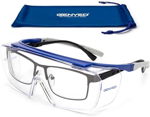 GENYED Safety Glasses for Work, Overspecs to Fit Over Prescriptio...