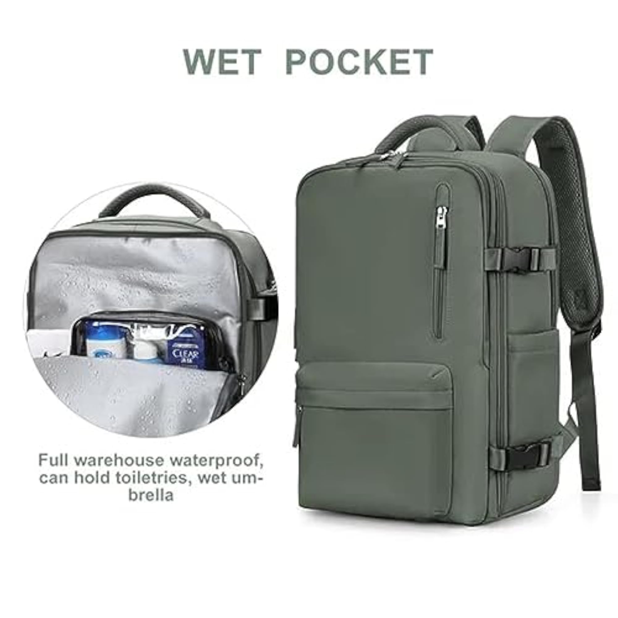 Large Waterproof Travel Backpack for Hiking
