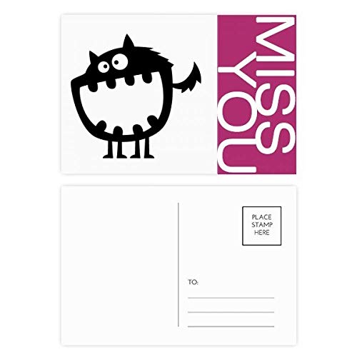 Cartes postales alien monstre pour écrire vos mots de remerciement au quotidien