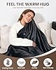 Cordless Heated Blanket with Hood, USB Battery Powered Heated Wearable Blanket with 9 Heating Zones, 20000 mAh Power Bank, 3 Levels, Portable Heated Throw Blanket, Heated Shawl (Warm Comfort Gray)