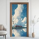 MatéRiel: Les Autocollants De Porte en PVC Sont ImperméAbles et RéSistants à L'Humidité, Durables et Indéchirables, Faciles à Nettoyer, Peut Durer de Nombreuses Années, Ce Qui N'endommagera pas les Portes ou les Surfaces.