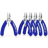 TOOLUTION 5 Pack Drahtschneider für die Schmuckherstellung, Kleiner Seitenschneider mit Federmechanismus, Bündigschneider