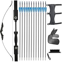 Recurvebogen und Pfeile Set Takedown Bogen 20/30/40lbs Links und Rechtshänder Anfänger Schießen mit Bogenschießen Zubehör Langbogen Set (20 LBS)