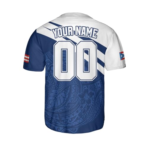 Camisa de béisbol personalizada Puerto Rico con nombre de equipo personalizado, Jersey de béisbol puertorriqueño para hombres miniatura 5