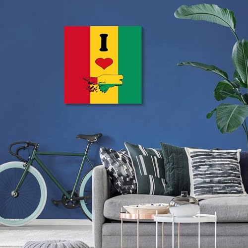 Decoración de pared moderna con cuadro impreso de Guinea-Bissau 7